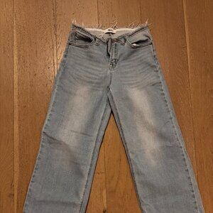 JBD raw hem straight leg jeans